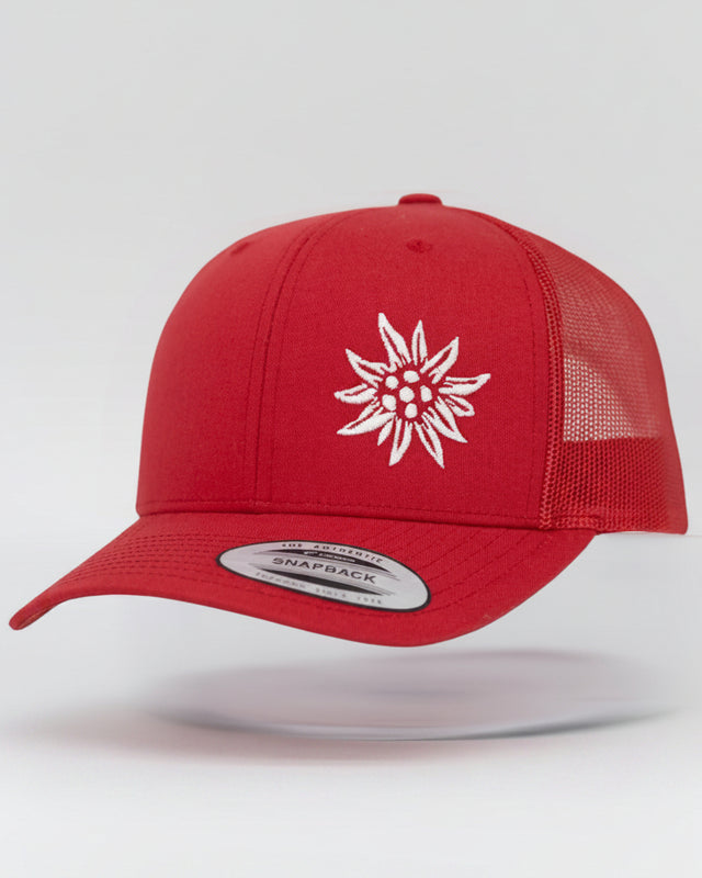Edelweiss Truckercap Mesh red