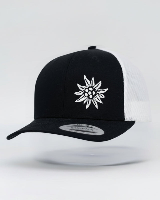 Edelweiss Truckercap Mesh black white