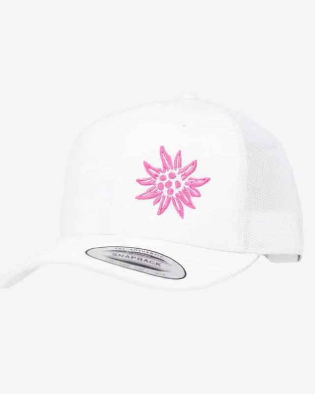 Junior Edelweiss Truckercap Mesh white pink