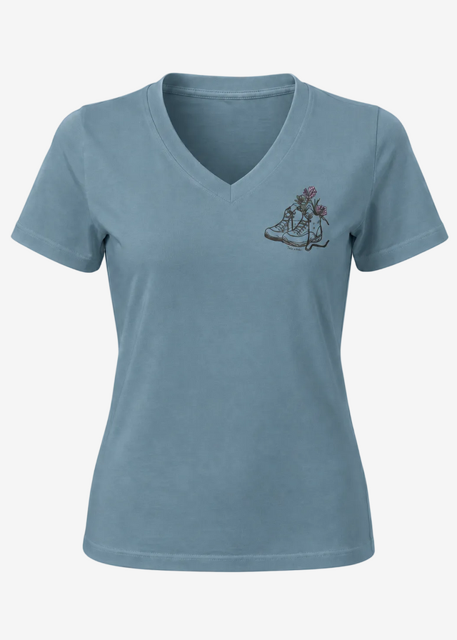 Bergschuh V-Ausschnitt T-Shirt Women