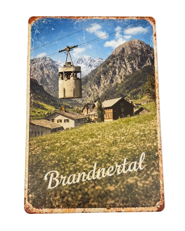 Retro Blechschild Heimat Brandnertal - Sommer