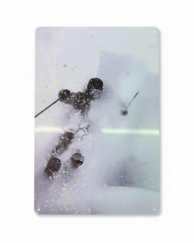 Retro Blechschild Winter Powdern