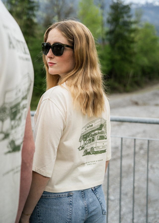 Parked for Adventure Oversize Crop T-Shirt Women