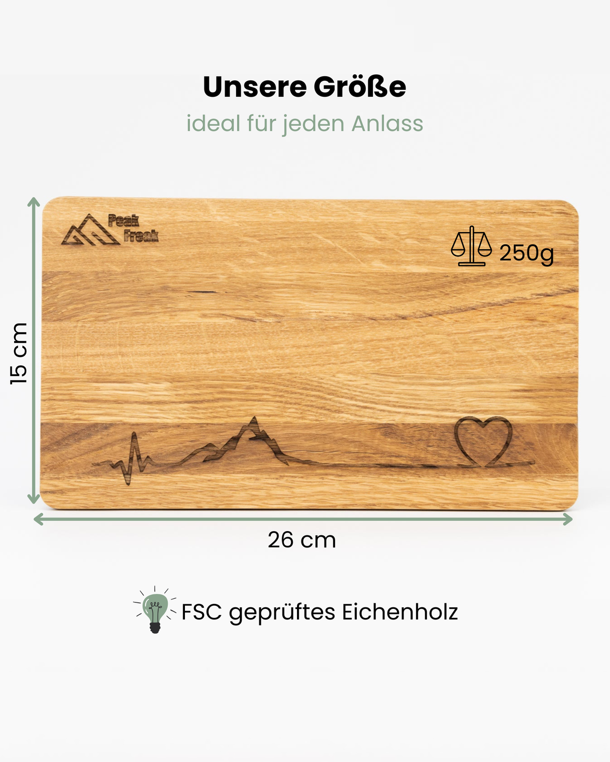 Schneidbrett Eiche - Mountain