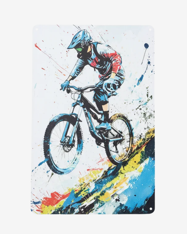 Retro Blechschild Biker
