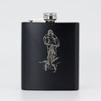 Flachmann schwarz matt Gravur Biker
