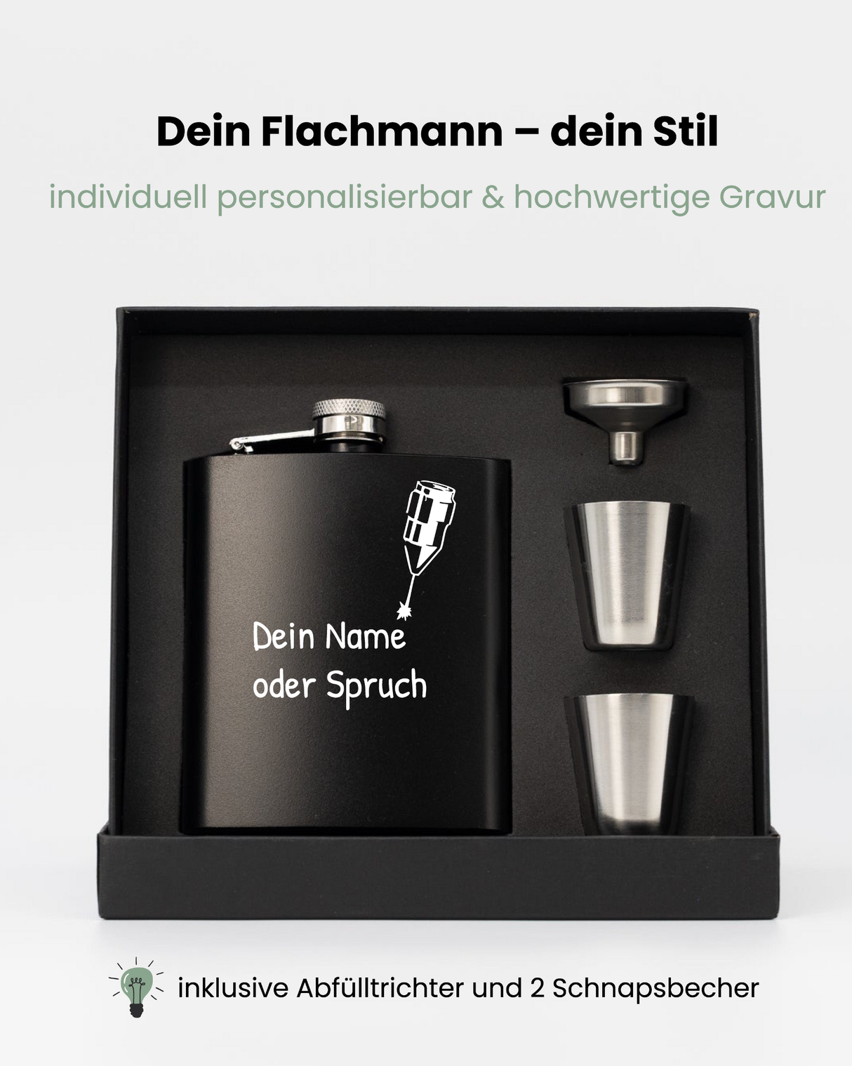 Flachmann Schwarz - Brandnertal 1.0
