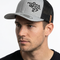 WM27 Truckercap Mesh M&W heather grey black