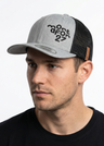 WM27 Truckercap Mesh M&W heather grey black