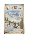 Retro Blechschild Heimat Drei Türme