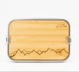 Edelstahl Lunchbox Bambus Deckel Bergkette