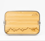 Edelstahl Lunchbox Bambus Deckel Bergkette