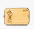 Edelstahl Lunchbox Bambus Deckel Biker