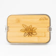 Edelstahl Lunchbox Bambus Deckel Edelweiss