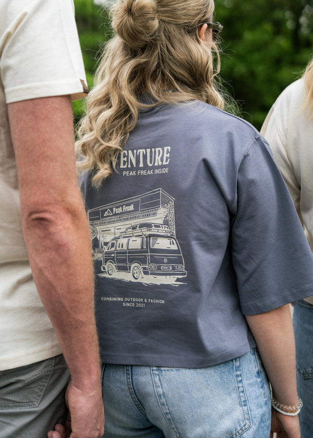 Parked for Adventure Oversize Crop T-Shirt Women